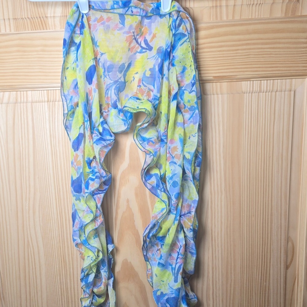 Ruffle Scarf Belt Shawl Sash Table Runner Bandana Cover Up Hankie Tie 64x10 VTG